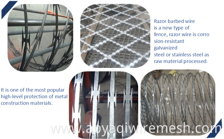 BTO-22 galvanized concertina razor barbed wire 15 years experience good price